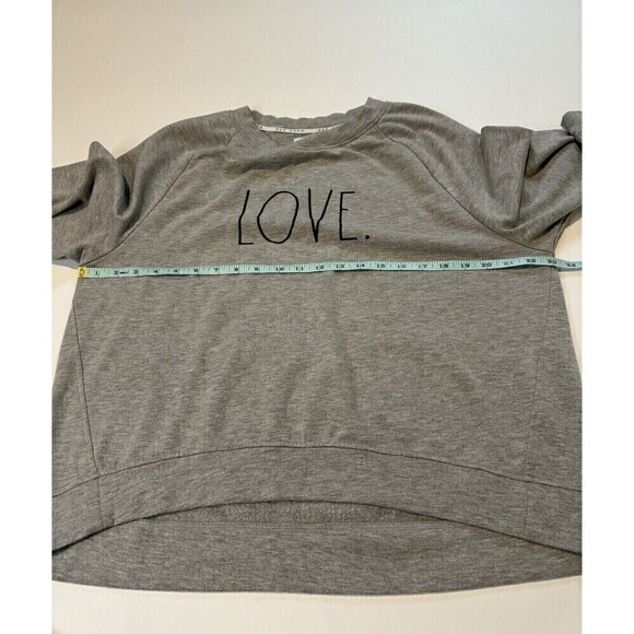 Rae Dunn LOVE Sweatshirt Crew Pullover Gray Valentines Day XL - Picture 3 of 6